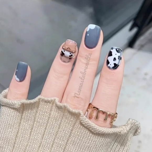 2/$16 3D Cow Press on Nails - Picture 10 of 16